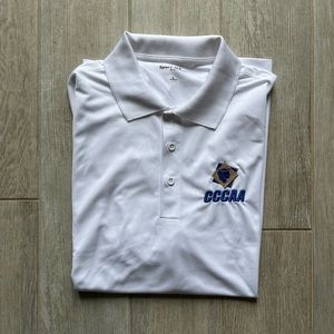 CCCAA White Sport-Tek Dri-Fit Polo